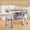 Kids Table and Chairs Set, Height Adjustable Desk with 6 Chiairs, Arts Crafts Table, Children Activity Table for Classrooms, Daycares, Home - 3 of 4
