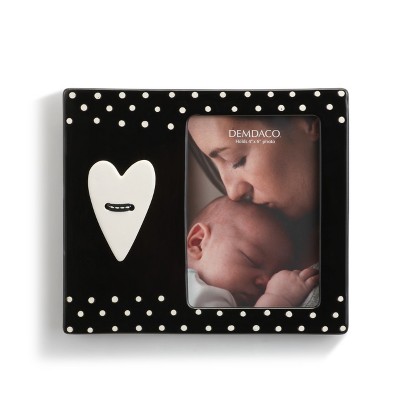 DEMDACO Black & White Frame with Heart