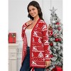 KOJOOIN Women's Ugly Christmas Cardigans Button Down Open Front Knit Pullover Long Sleeve Cardigan Sweaters - 2 of 4