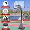 YONWAY Height Adjustable Basketball Hoop, 7.5 to 10ft Adjustable Basketball Stand with 44" Backboard, Portable Goal System with Base and Wheels - 3 of 4