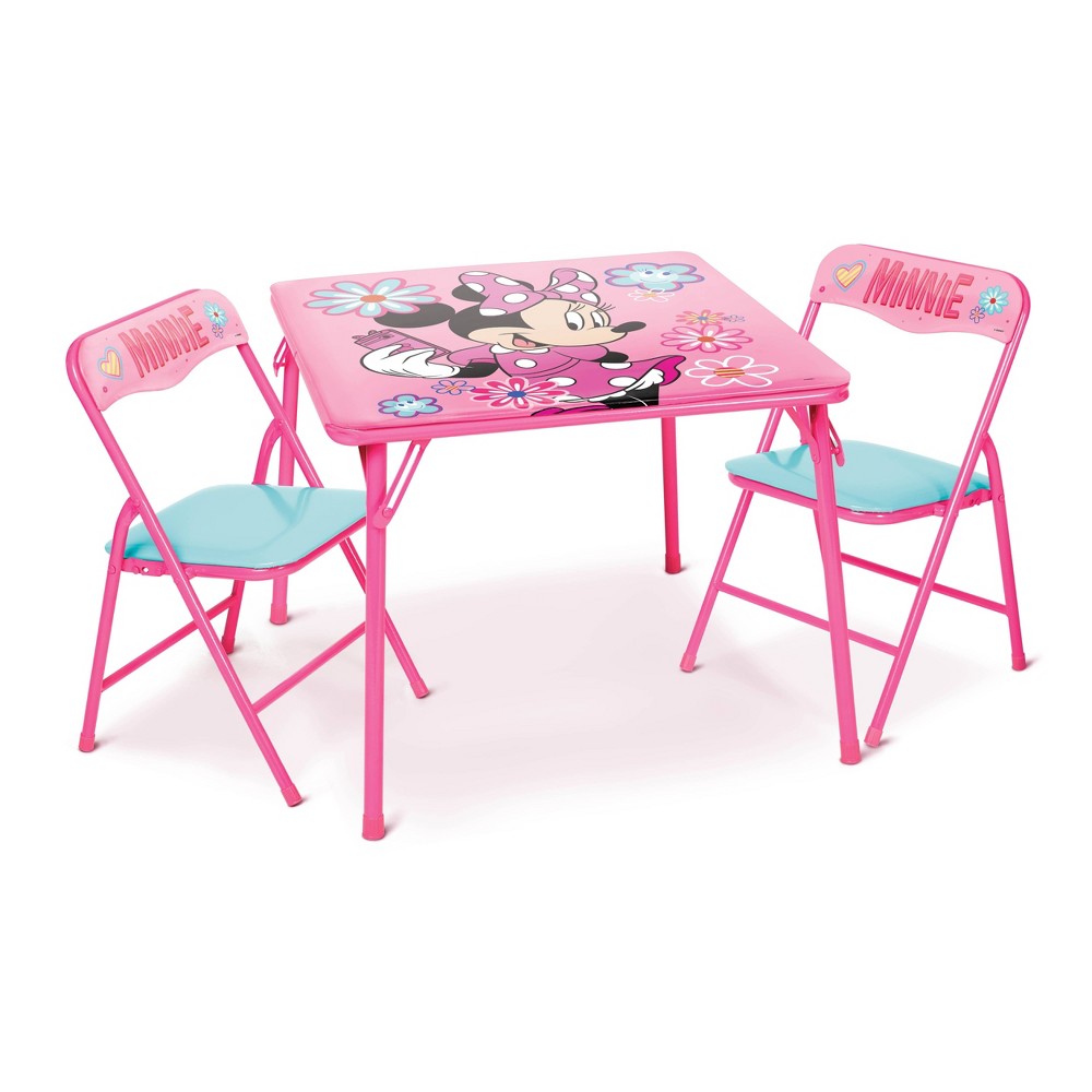 Disney Minnie Mouse Activity Table Set with 2 Kids'  (Damaged Box)