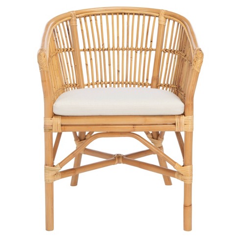 Olivia Rattan Dining Chair With Cushion, Rattan Dining Chairs With Cushions