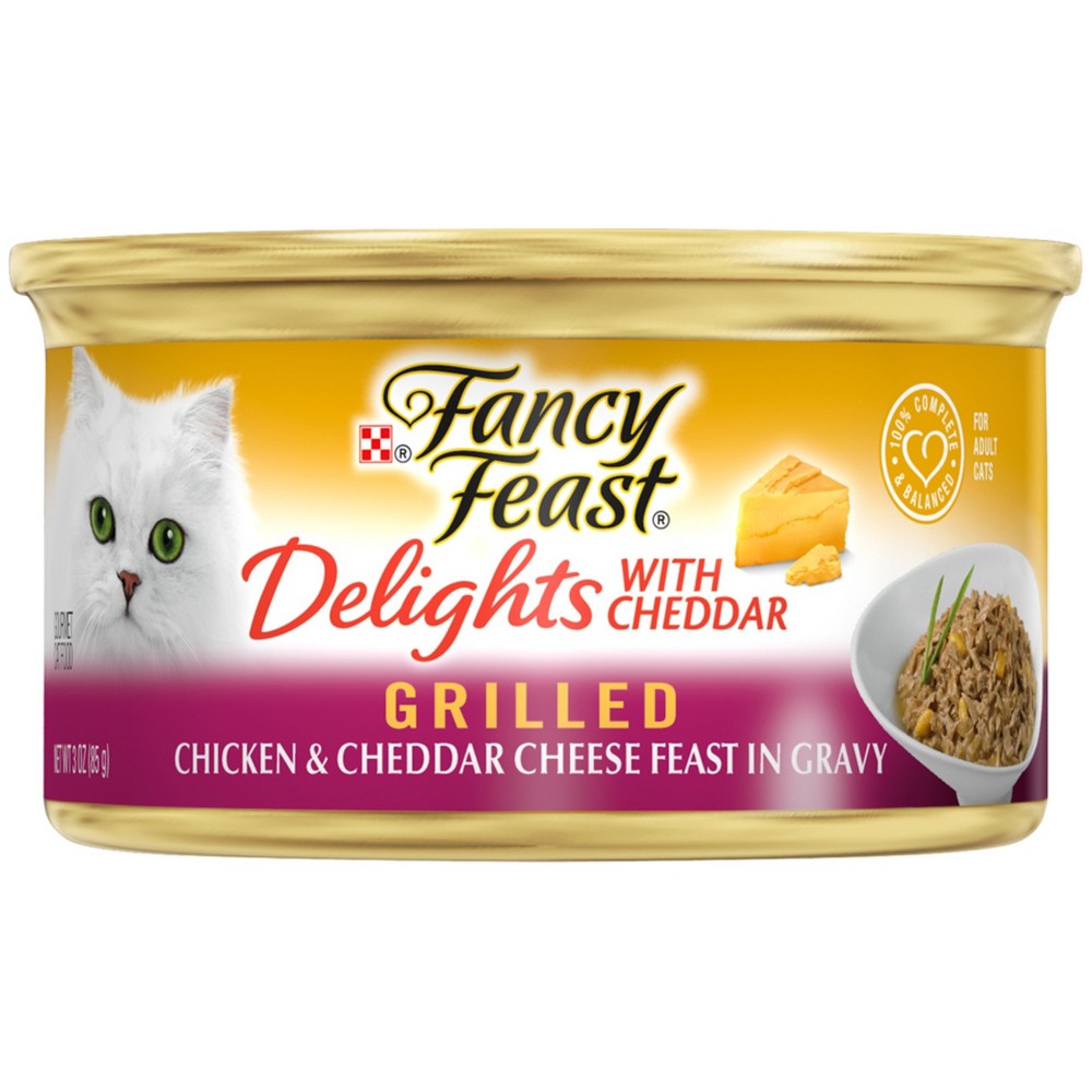 UPC 050000579327 product image for Fancy Feast Delights Chicken & Cheddar Feast in Gravy Grilled Wet Cat Food - 3 o | upcitemdb.com