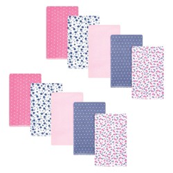 Hudson Baby Infant Girl Quilted Burp Cloths 10pk, Rose Leopard, One ...