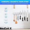 LunaLulinlk 16 Inch Magnetic Knife Holder for Wall Magnetic Knife Strip Self Adhesive with 3 Hooks - 2 of 4
