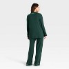 Women's Cloud Knit Modal Long Sleeve Notch Collar Top and Pants Pajama Set - Auden™ - 2 of 4