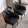 NicBex Modern Half Enclosed Arm Dining Chairs Set of 2 with Thick Upholstered Seat,Stylish Office Chairs,Living Room Side Chairs - 2 of 4