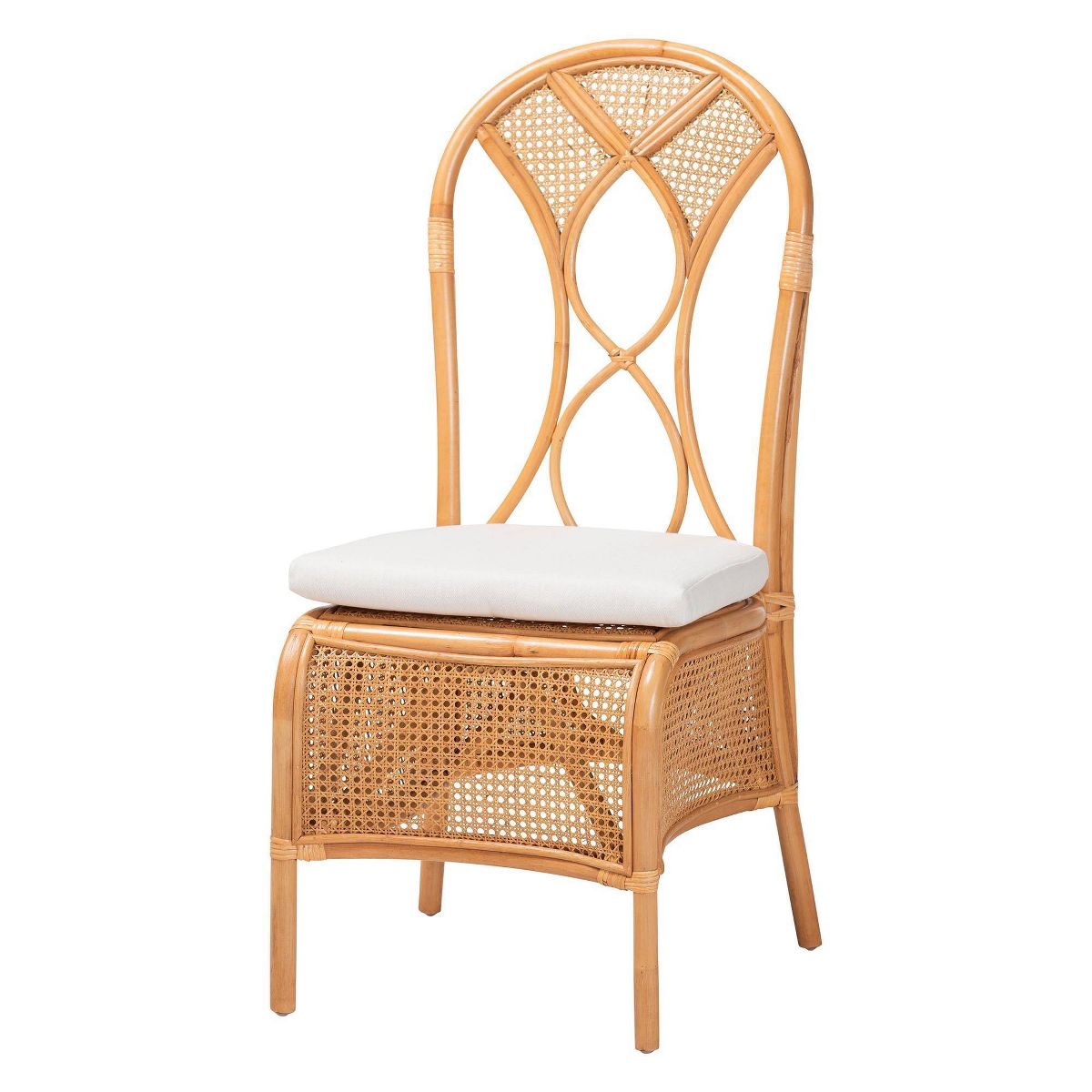 bali & pari Elsa Natural Rattan Dining Chair Light Honey - thumbnail 8