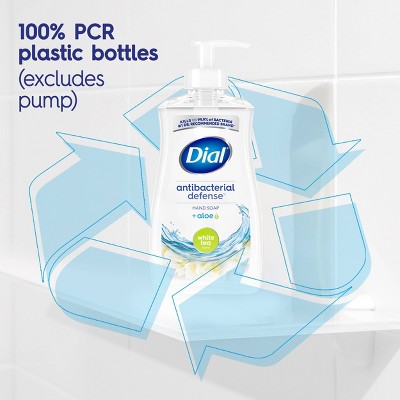 Dial Antibacterial Defense Liquid Hand Soap - White Tea - 11 fl oz/4pk
