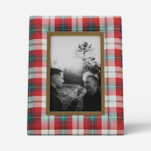 5"x7" Plaid Picture Frame - Threshold™ - 1 of 4