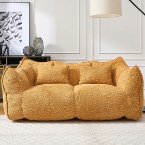 Kumasinova Large Bean Bag Chairs for Adults,Chenille Lounge Chair Indoor,Bean Bag Couch with High Resilience Foam,Comfy Chair for Living Room - 1 of 4
