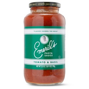 Emeril Lagasse 25 Oz, 2-PK, 4-PK and 6-PK Pasta Sauces : Arrabbiata, Vodka, Homestyle Marinara, Roasted Garlic, Tomato Basil (Tomato Basil) - 1 of 3