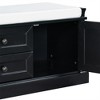 OUTSUPPLY Entryway Storage Bench with 2 Drawers and 2 Cabinets, Removable Velvet Cushion for Hallway, Living Room, Mudroom - 3 of 4