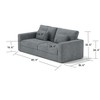 LOVMOR 83" Modern Sofa Couch for Living Room, 3 Seater Deep Seat Sofa with Upholstered Cushion and 2 Pillows , for Small Space, Apartment, Office - 4 of 4