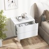 Costway 1/2 PCS Floating Nightstand with Drawer Storage Modern Floating Bedroom Shelf White - 4 of 4