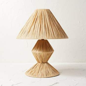 Faux Raffia Table Lamp Brown (Includes LED Light Bulb) - Opalhouse™ designed with Jungalow™