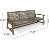 RUMSEM Marcia Outdoor Wood Sofa | Natural Stained Finish - 2 of 4