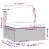 vidaXL 4 Piece Patio Lounge Set with Cushions Black Poly Rattan - 4 of 4