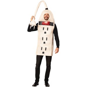 Imposta Costumes Adult Power Strip Surge Protector Costume Bodysuit White One Size - 1 of 1