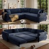 GDFStudio Keene 6-Seater L-Shaped Chenille Sectional Sofa Bed with Pull-Out Sleeper - 4 of 4