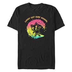 Men's Lost Gods Lucky Cat Surf School T-Shirt - 1 of 4