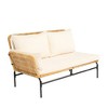 Bigget Steel 3-Piece Outdoor Patio Wicker Sectional Conversation Sets - 4 of 4