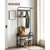 VASAGLE 4-in-1 Coat Rack Hall Tree, a Hanging Rod for Entryway Entryway Bench with Coat Rack - 2 of 4