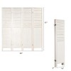 Costway 4 Panel Folding Privacy Room Divider Screen Home Furniture 5.6 Ft Tall White - image 2 of 4