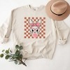Simply Sage Market Women's Graphic Sweatshirt Checkered Bunny - 3 of 3