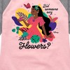 Girls' - Disney - Did Someone Say Flowers Shirt Tail Raglan Graphic T-shirt - 2 of 4
