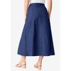 Roaman's Women's Plus Size Classic Stretch A Line Maxi Skirt - 3 of 4