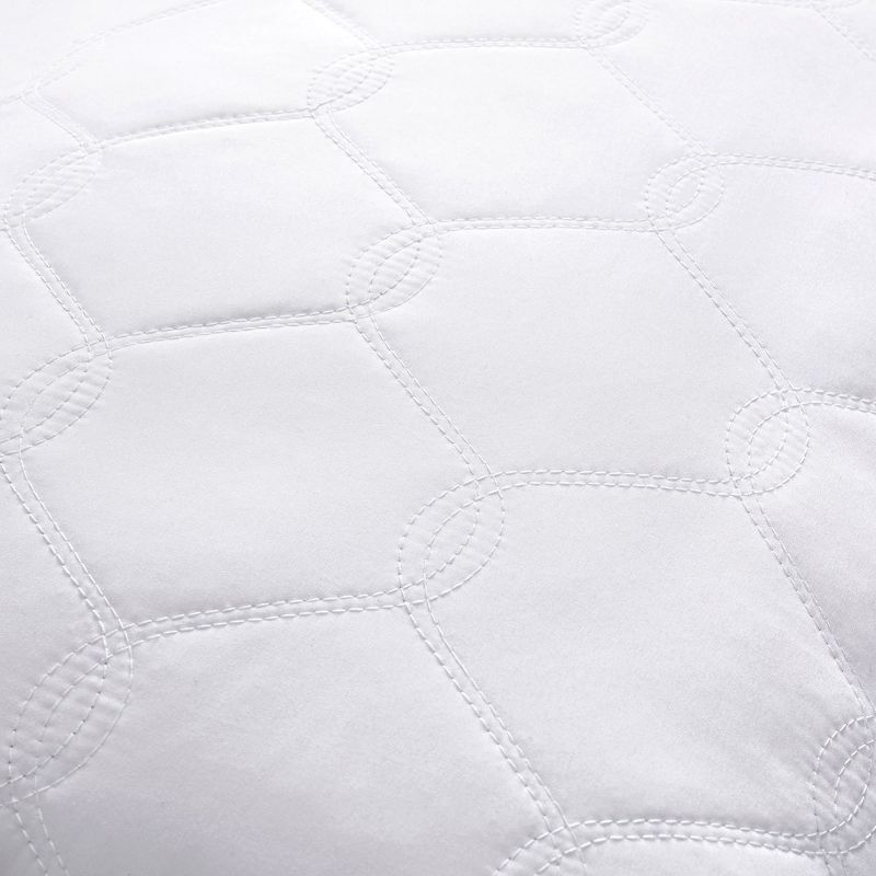 Peace Nest 2 Pack Quilted Goose Feather Down Pillow, Medium Support White Edge, 5 of 6