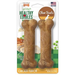 Nylabone Healthy Edibles Wholesome Chicken Flavor Dog Chews - 5.5" Long (2 Pack) - 1 of 3
