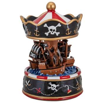 Northlight Children's Pirate Ship Animated Musical Carousel - 6.5"