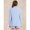 INSPIRE CHIC Women's Long Sleeves Blazer and Short Pants 2-Piece Suit Sets - 3 of 4