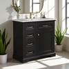 36" Freestanding Bathroom Vanity with Ceramic Sink, 4 Drawers & Soft-Close Door, Freestanding Cabinet, Pre-Drilled for 8" Faucet - 3 of 4