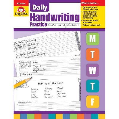 Daily Handwriting Contemporary Cursive - (Daily Handwriting Practice) by  Evan-Moor Educational Publishers (Paperback)