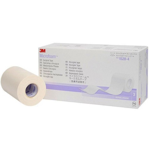 3m Microfoam Medical Tape, White, 4 In X 5.5 Yds, 3 Count : Target