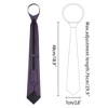 Elerevyo Men's Pre-Tied Texture Adjustable Zipper Neckties for Formal - 2 of 4