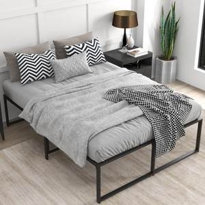 Platform Bed Frame - Heavy Duty Metal, 14 Inches Under Bed Storage, 800 Lbs Capacity, Noise-Free, Sturdy Steel Slats, No Box Spring Needed - 1 of 4
