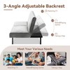 VIpbear 70.5in Folding Small Loveseat Sleeper Recliner for Living Room Convertible Futon Sofa Bed,Memory Foam Futon Couch with Adjustable Backrest - 3 of 4
