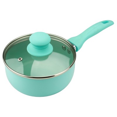 Aqua Blue Nonstick Aluminum 7-Piece Cookware Set