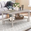 Arceso Wood Coffee Table, 39 Inch Rectangle Coffee Table Rustic Coffee Table, Center Table with 2-Tier Storage Shelf for Living Room - 2 of 4