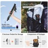 Naturehike 1pc Carbon Fiber Trekking Poles,Ultralight Foldable Hiking Poles,Adjustable 115-135cm,EVA Grip,Tungsten Tip,Hiking&Mountaineering Gear,Gray - 4 of 4