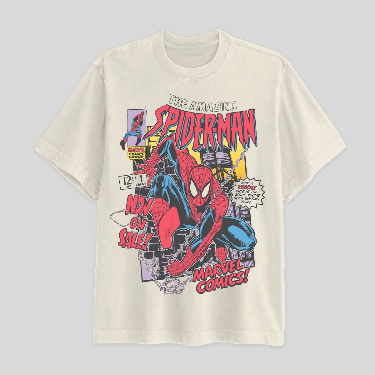 Men's The Amazing Spider-Man Comic Graphic T-Shirt - Off-White