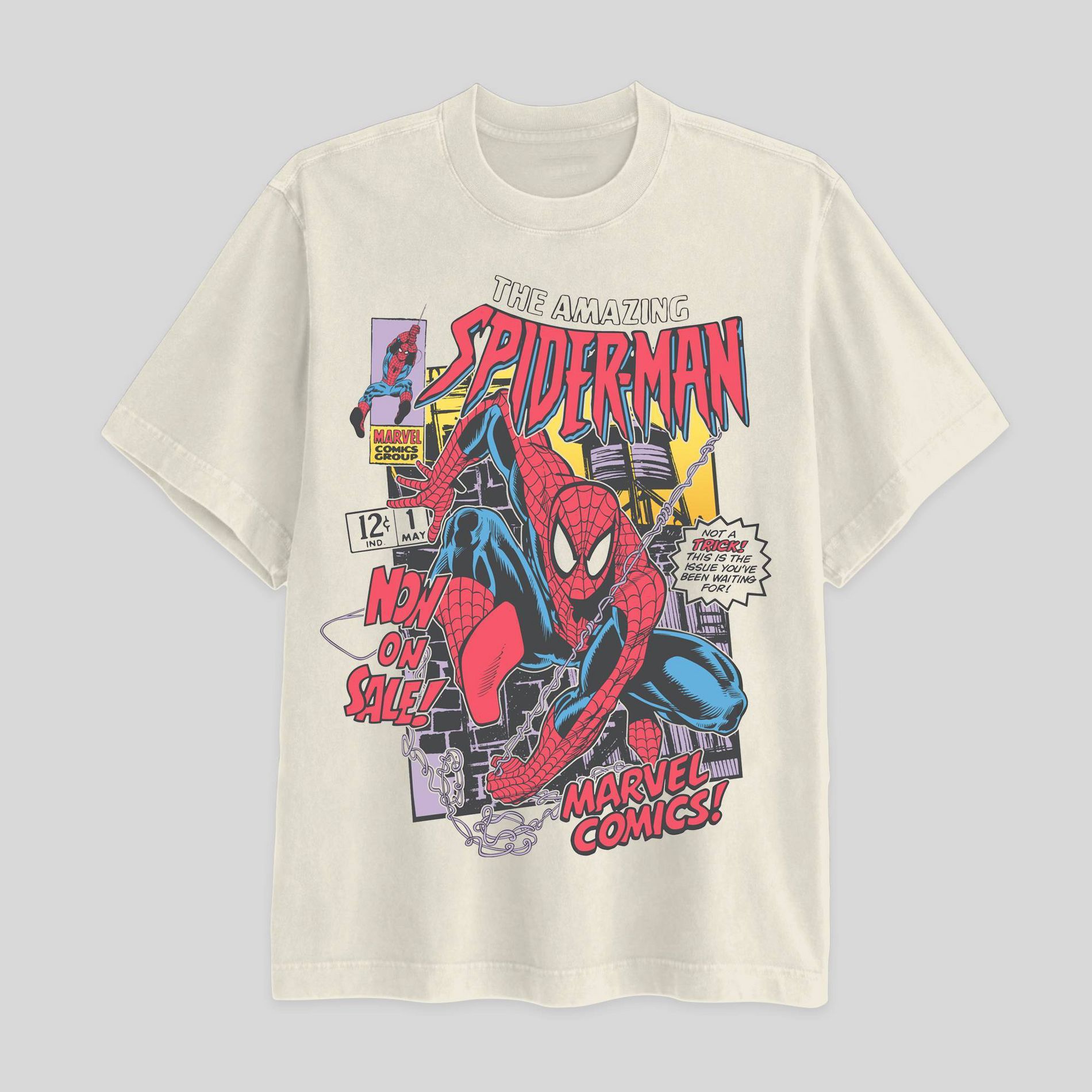 Men's The Amazing Spider-Man Comic Graphic T-Shirt - Off-White