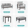 Sonkuki Outdoor Furniture Set Patio Conversation Sofa with Coffee Table Set, All-Weather PE Rattan Couch with Cushion - 3 of 4