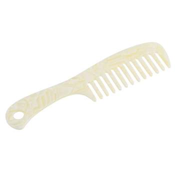 Unique Bargains Anti-Static Hair Comb Wide Tooth for Thick Curly Hair Hair Supplies Detangling Comb For Wet and Dry Beige 1 Pcs