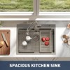 Drop In Kitchen Sink,Stainless Steel Kitchen Single Bowl Sinks, Modern Top Mount 16 Gauge Workstation Sink- with Pull-Down Faucet for Bar - 2 of 4