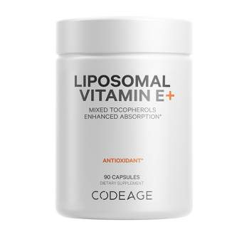 Codeage Liposomal Vitamin E Tocopherols, Daily Vitamin E Isomers Beta Gamma Delta Tocopherol - 90ct